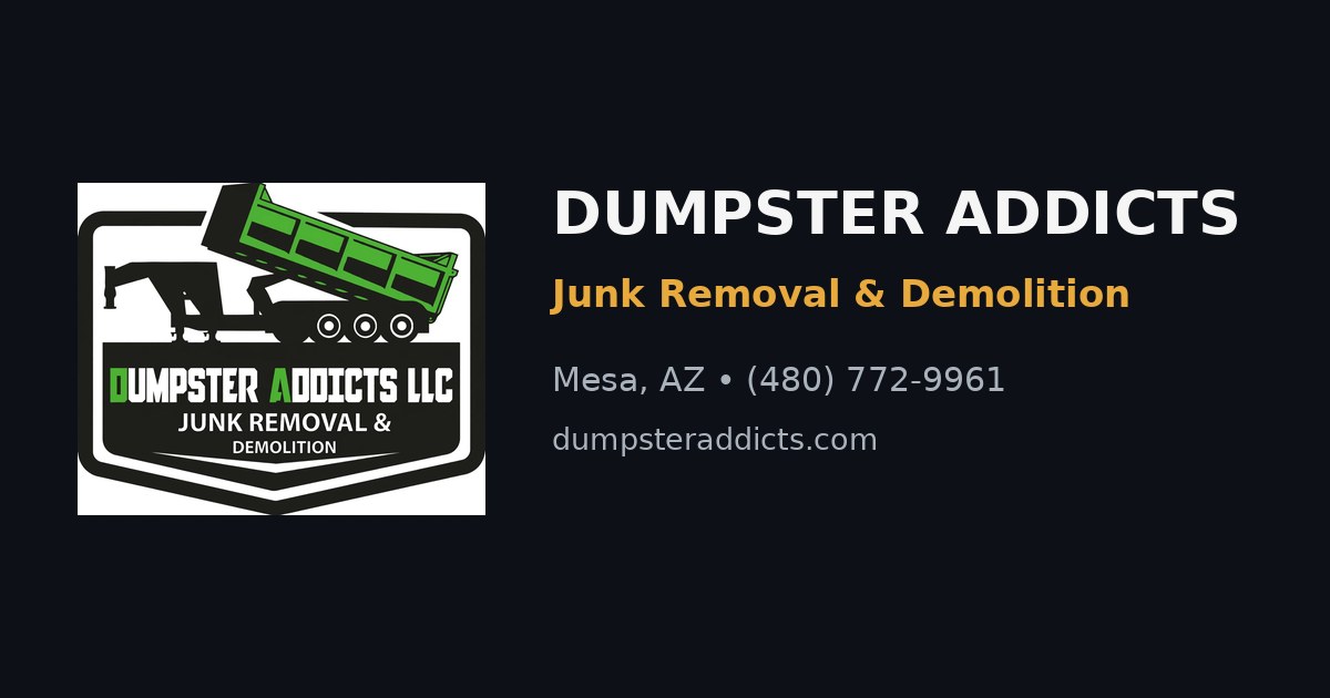 Dumpster Rental Mesa, AZ | Dumpster Addicts